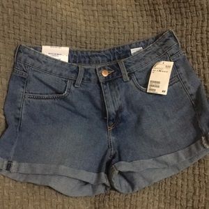 Regular Waist Blue Jean Shorts
